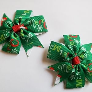 3" Christmas Bow Set